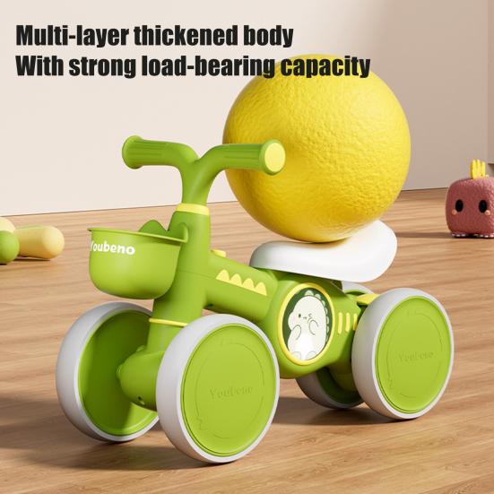 Baby Balance Bike for Toddlers 12-24 Months Comfortable Silent Wheels Balance Bike Adjustable Seat Anti-Rollover Lightweight First Bike Toddler