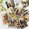 32pcs, vintage forest horse postcard, room decoration sticker, handbook material, souvenir, collectible and mailable