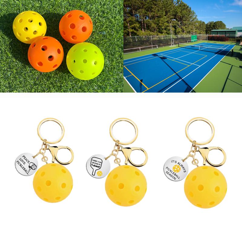 Pickleball Bag Tag Keyring Pickball Pendant For Party Hoilday Handbag Birthday Gift Car Keychain Accessories For Sports Lovers