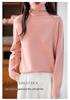 Women's Velvet Long Sleeve Knitwear: Versatile Plus Size High Neck Lapel Sweater for Autumn & Winter