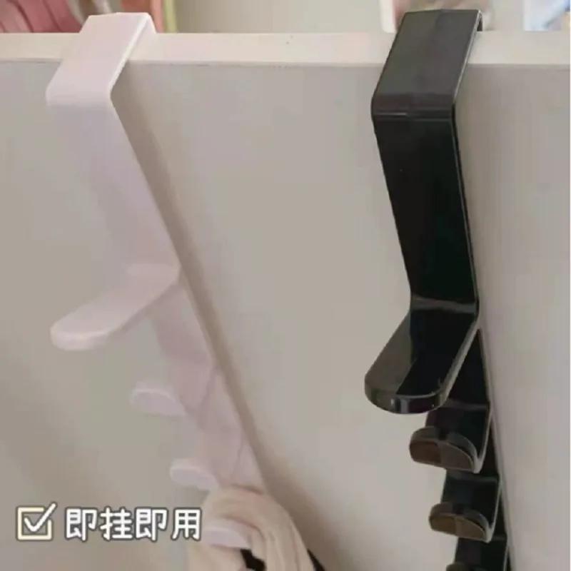 Hanger Connection Hook Behind Door Hook Bag Hanger Household Dormitory Storage Wall Hanging Door Long Row Hanger