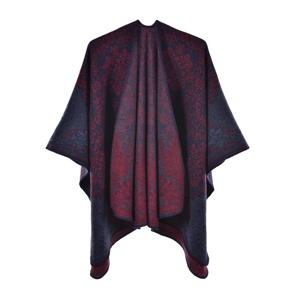 Yunnan Ethnic-Style Large Shawl Cape - Imitation Cashmere Scarf Cloak