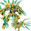 3in1 Warrior Mechanical Golden X Titans Mechas Chariot Dragons sesong 15 Byggeklosser Klassiske modellsett Murstein Barnesett