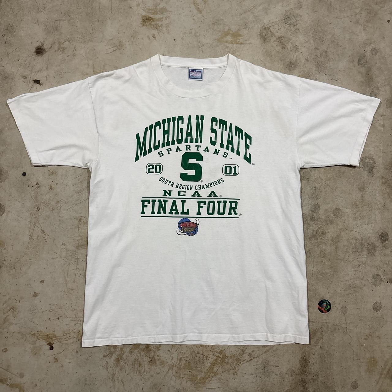 Michigan State Spartans 2001 NCAA Final Four T Shirt Size XL Unisex T-Shirt M