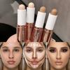 Dual-Ended Highlight & Contour Stick 3D Facial Sculpting Long-Lasting, Waterproof & Sweatproof, Skin-Tone Illumination Makeup Stick