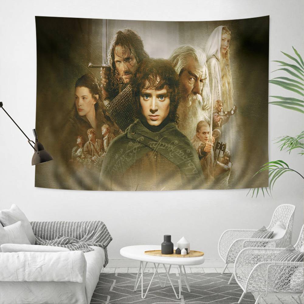 Classic Movie LLord Of The Rings Anime Colorful Tapestry Wall Hanging Hanging Tarot Hippie Wall Rugs Dorm Wall Art Decor