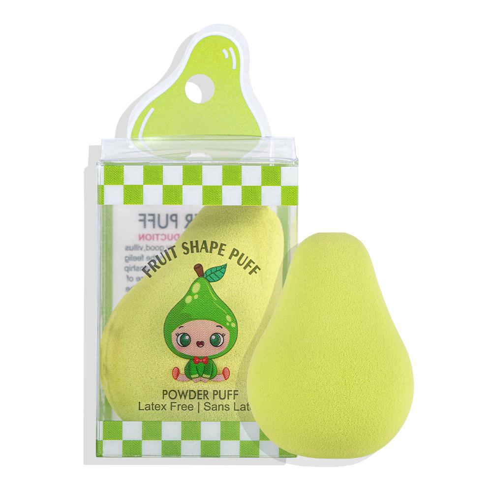 

Макіяж для обличчя. Пудрова пудра у формі фрукта, пудра, що не в’їдається, інструмент для вологого та сухого краси, яйце краси pear