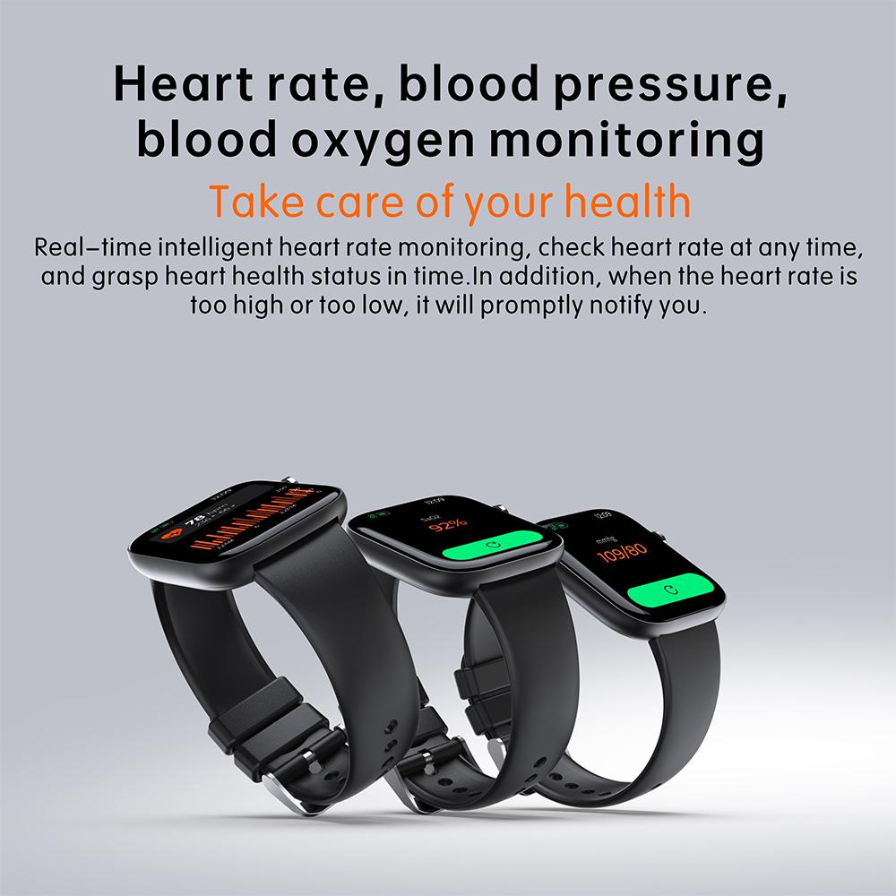 Smartwatch Herren Sport Smartwatch Damen Blutsauerstoff Herzfrequenz Körpertemperaturmonitor Wetter Musikwiedergabe Für Ios Android