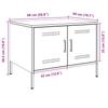 Coffee Table Black 68x50x50.5 Cm Steel