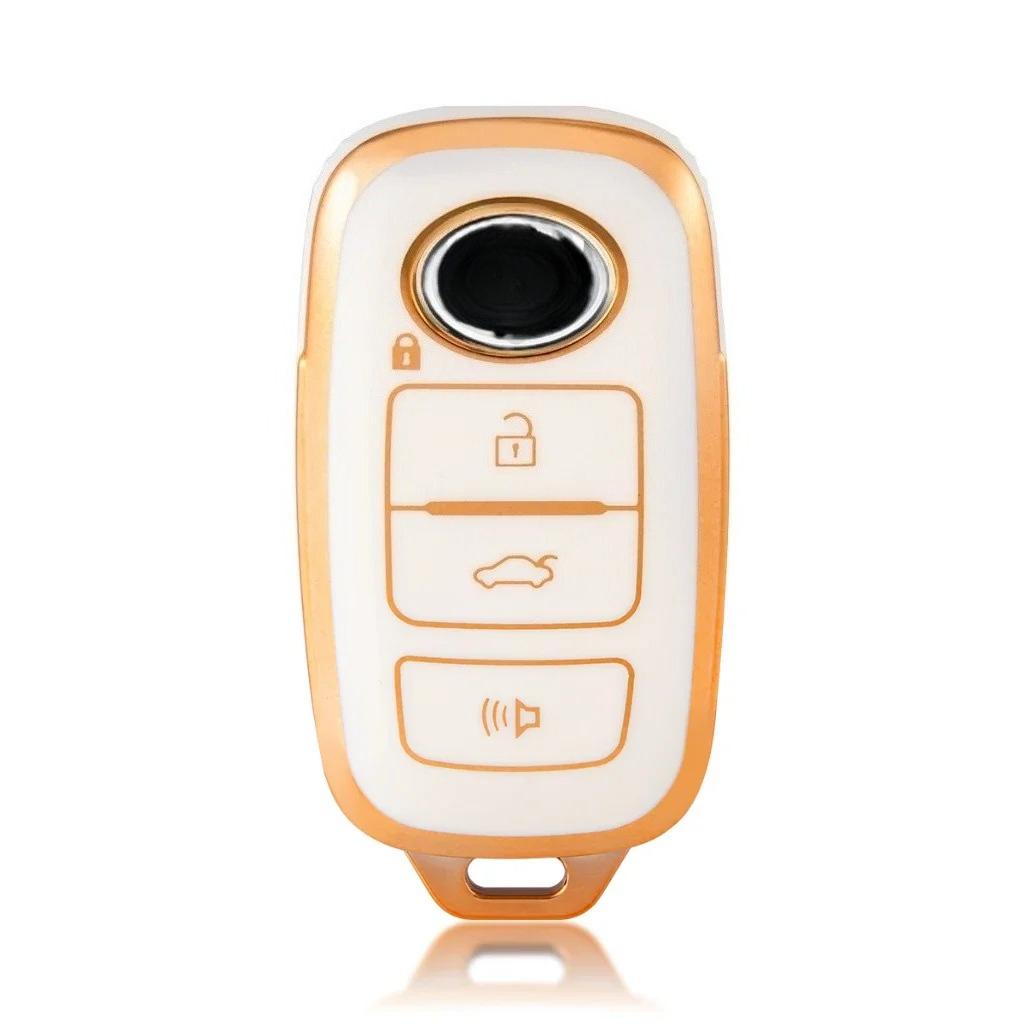 4 Buttons Key Fob Cover For Toyota Perodua Protection Smart Remote Tpu Car Key Case Bag 8 Colors