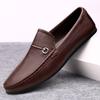 Business Casual Leather Shoes Men's Autumn New First-layer Cowhide British Fashion One-pedal Leather Shoes