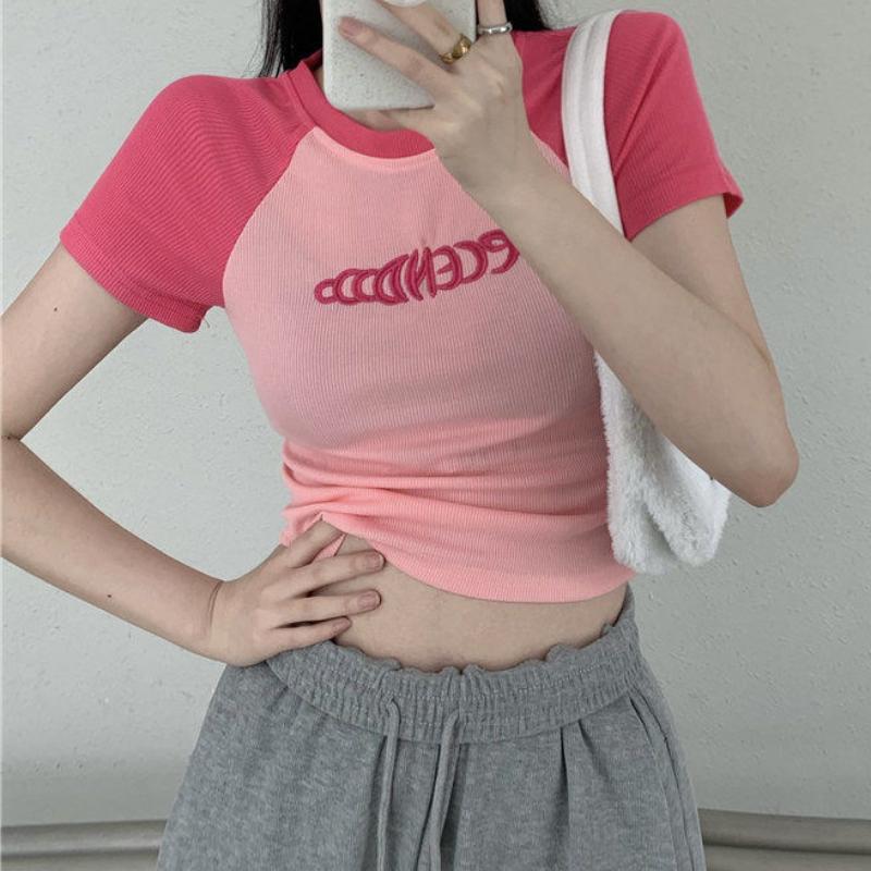 GMXIA Tops Spice Girls Slim Summer New Short Sleeve T-shirt Women Designs