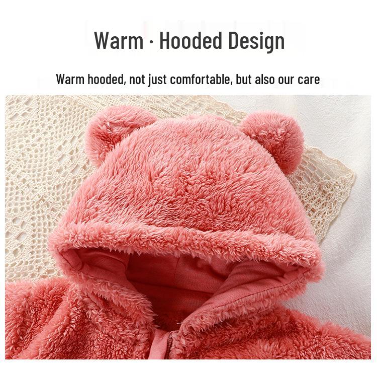 Macacão de Pelúcia para Recém-Nascidos: Macacões e Pijamas com Zíper Quentes para Outono/Inverno