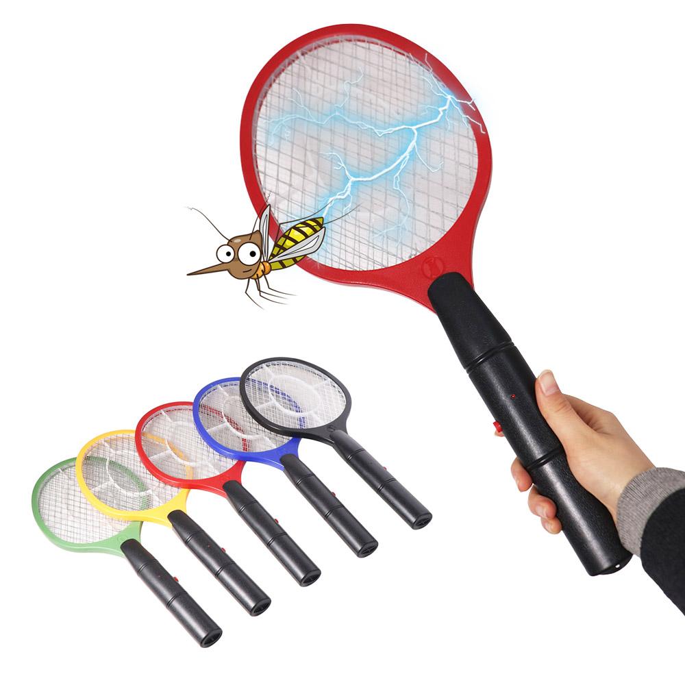Battery Powered Electric Mosquito Swatter Cordless Insect Bug Zapper Portable Fly Swatter  Indoor
