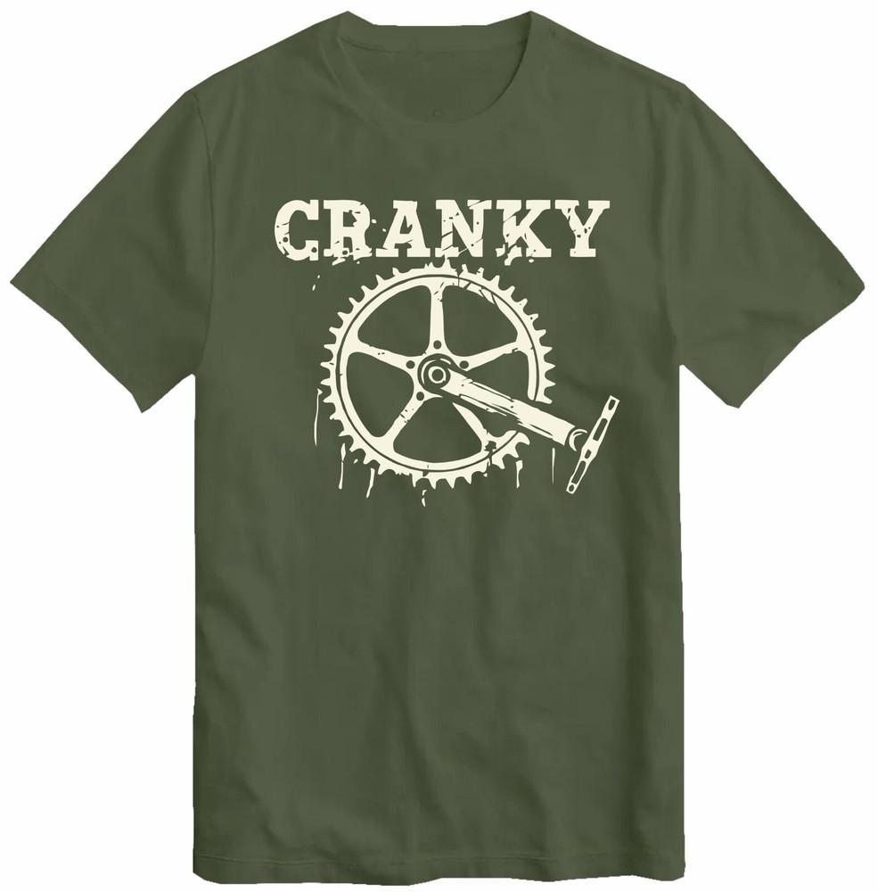 

Cranky T-Shirt Cycling Bike Cyclist Lover Gift Funny Bike Top BMX Cycle T Shirt XL