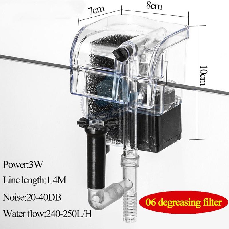 3 In 1 Small Aquarium Filter Small Tank Filter Suspension Oxygen Pump Water Purifier