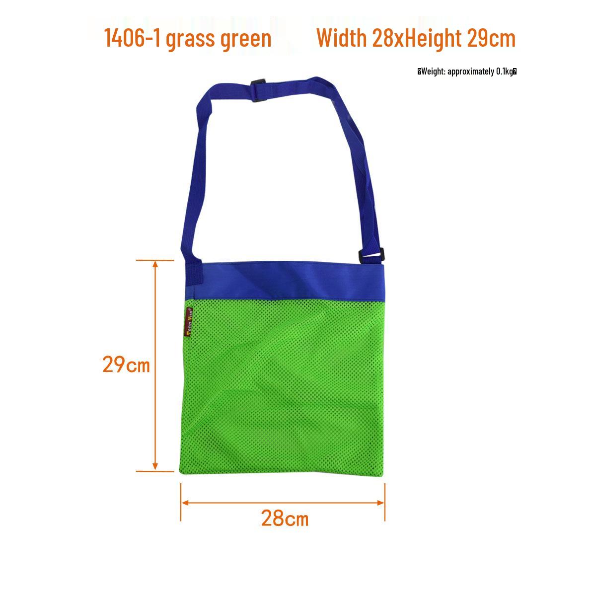 

1406 Mesh Beach Tote Bag for Toys, Swimming Gear, Toiletries & Shopping 28x29 cm - Grass Green трава зеленый
