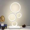 Simple LED Table Lamps Nordic Bedroom Bedside Lamp Modern Iron Art Circle Table Lights Hotel Home Living Room Desk Light Fixture