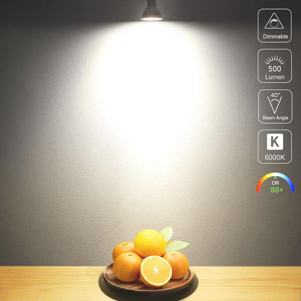 

Светодиодные лампы GU10 5 Вт, трековые, 500 лм, с регулируемой яркостью, для внутреннего домашнего освещения, заменяют галогенную лампу 50 Вт, прожектор Bombillas Decor 220-240 В 1 pcs белый