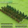 Mini DIY Model Train Landscape Tree Set - Simulated Plastic Trees for Sand Table Crafting