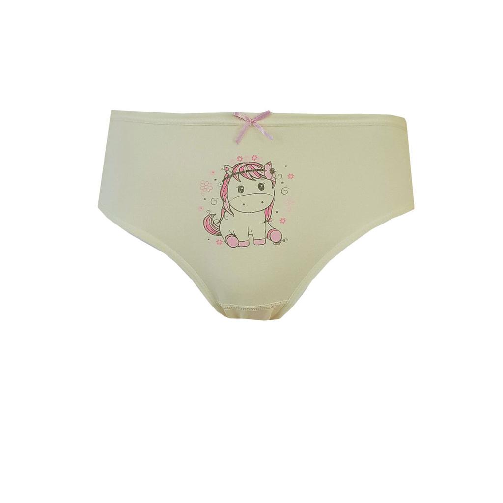 Tekkaplan 6lı Kız Çocuk Baskılı Renkli Külot Pamuklu Likralı Slip