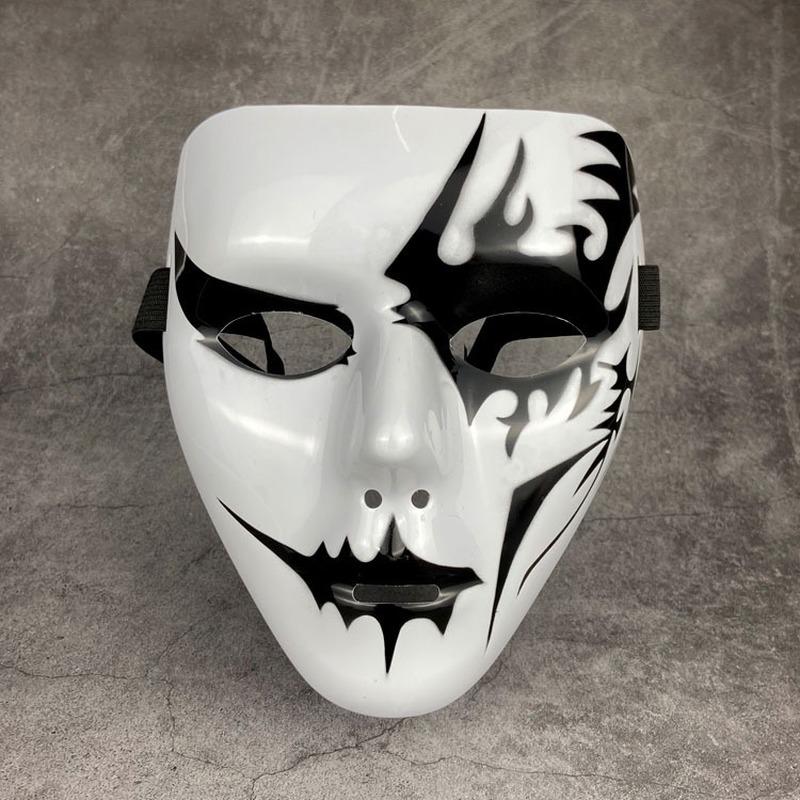 Barnemaske Halloween rekvisitter Masquerade full ansiktsmaske Hip Hop Voksen Håndmalt Hvit Street Dance Menn Voksen Maske