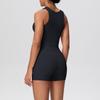 Cross-border Solid Color Reversible Yoga Vest & Shorts Fitness Set