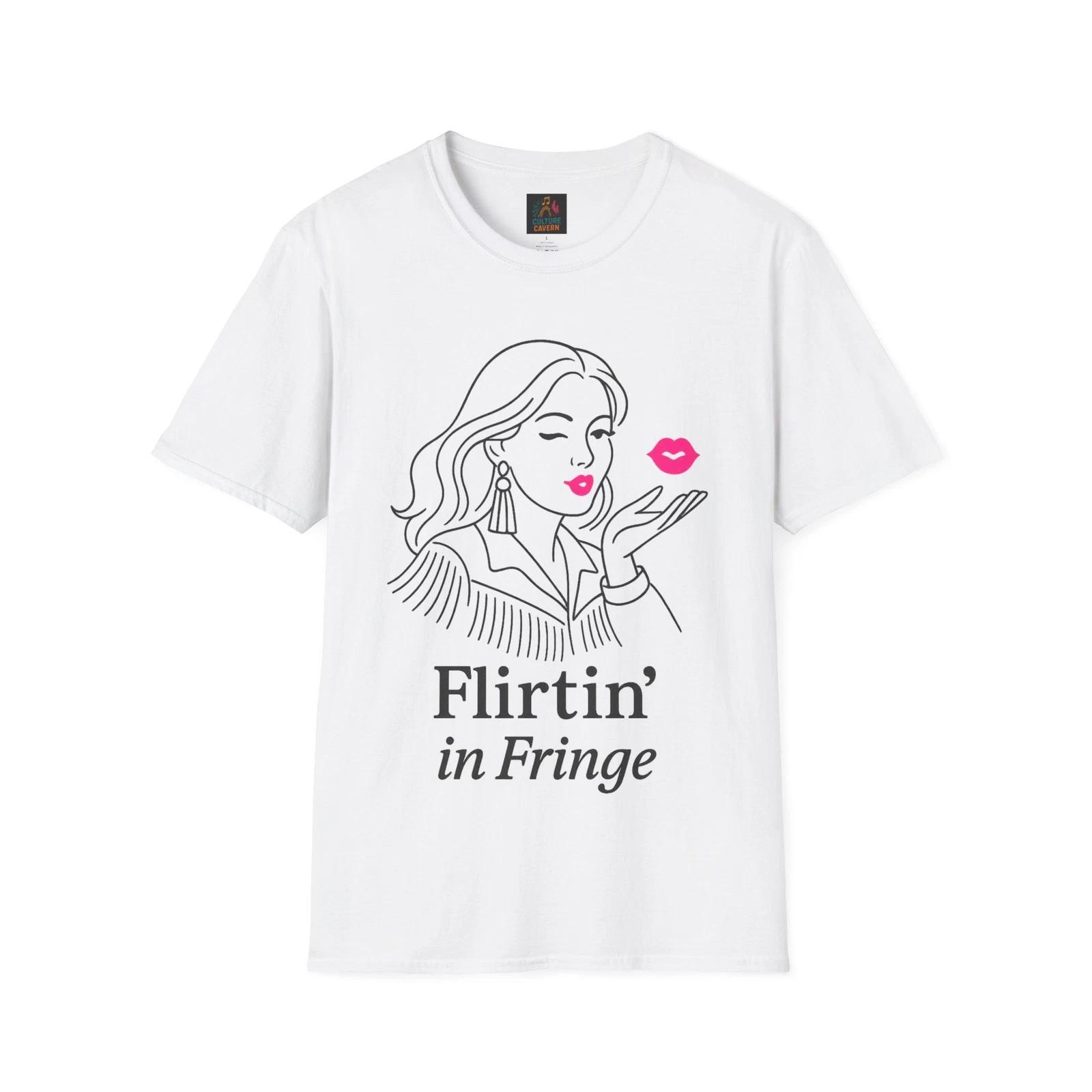 Flirtin  in Fringe T-Shirt | Cute Casual Tee for Everyday Style 4XL