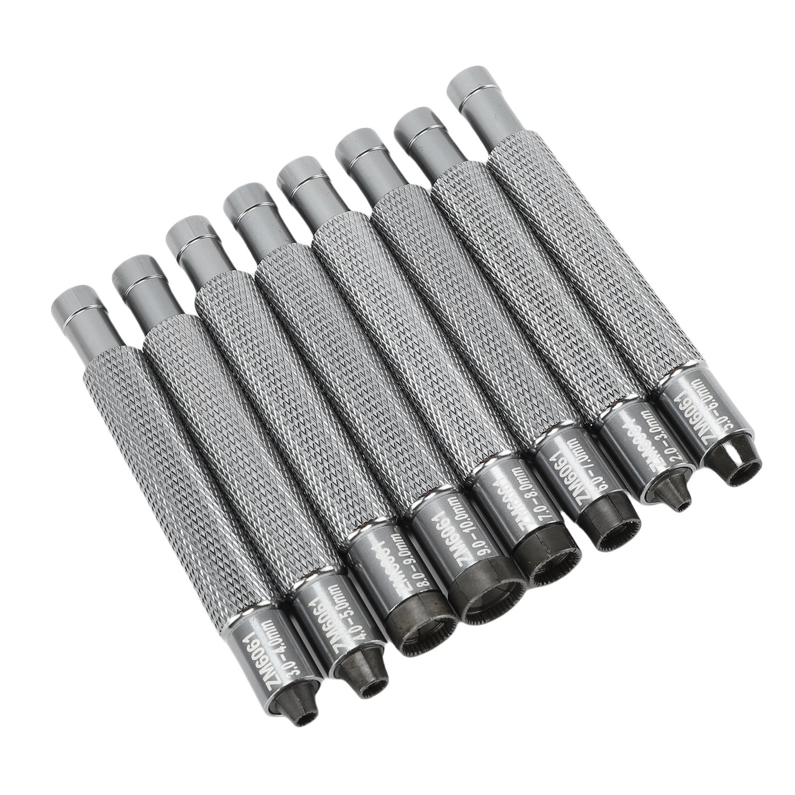 

8 Pcs Watch Crown Winder Set 2-10mm Aluminum Alloy Ergonomic Watch Crown Winder Screw for Repair