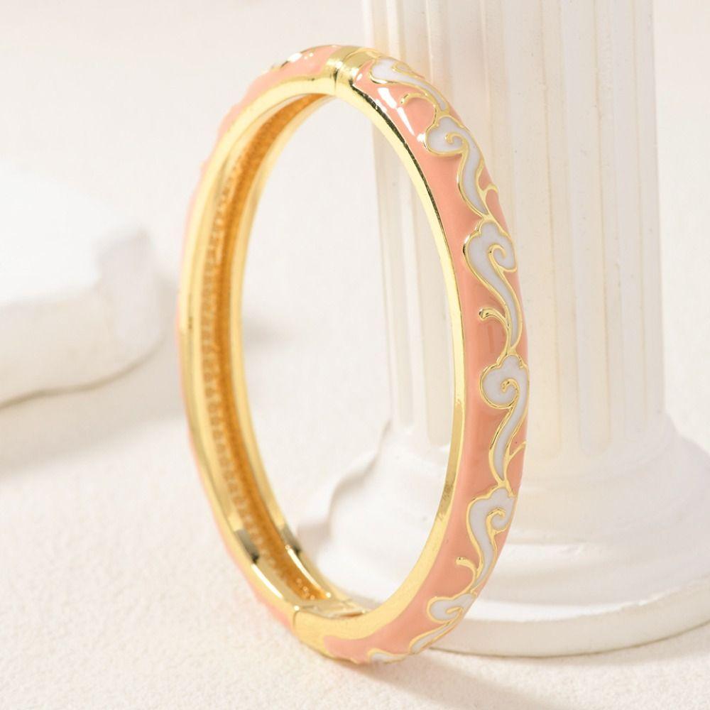 Traditional Vintage Cloisonne Bangle Double Bangle Women's Hand Bracelet  Girls