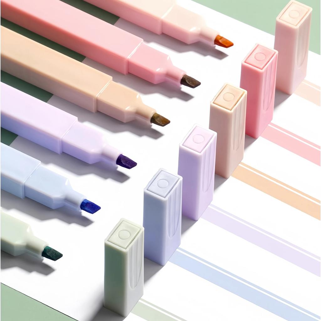 6 Light - Colored Highlighters for Students' Note - Taking