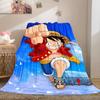 Anime Luffy Print Blanket Warm Comfortable Flannel Cover For Bedrooms, Sofas, Beds, Chairs LXR143