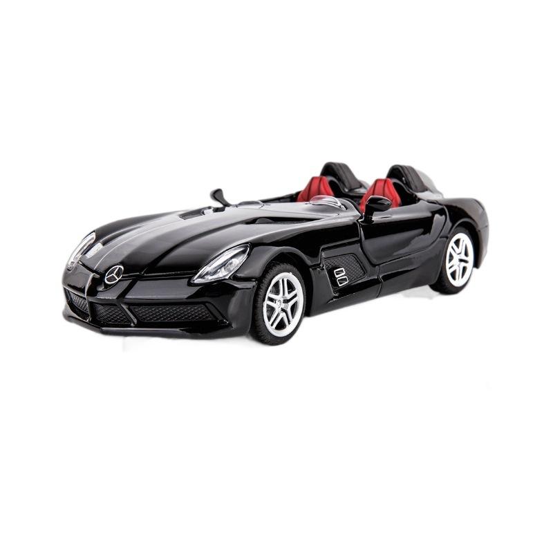 Modello di auto sportiva in lega Benz SLR Roadster 1/32, pressofuso, in metallo, giocattolo, modello di auto, simulazione, suono, luce, collezione, regali per bambini