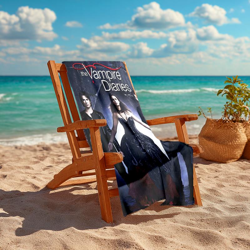 1pc The Vampire Diaries3 Beach Towel, Comfortable and Thick, and Swimming/Bath/Picnic/Camping Towel, Suitable for Seaside Beaches