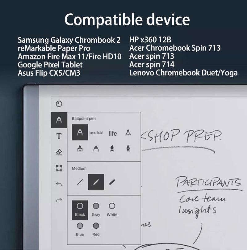 Google Pixel Tablet Stylus with Eraser, 4096 Pressure Sensitivity, Magnetic Touch, USI Protocol