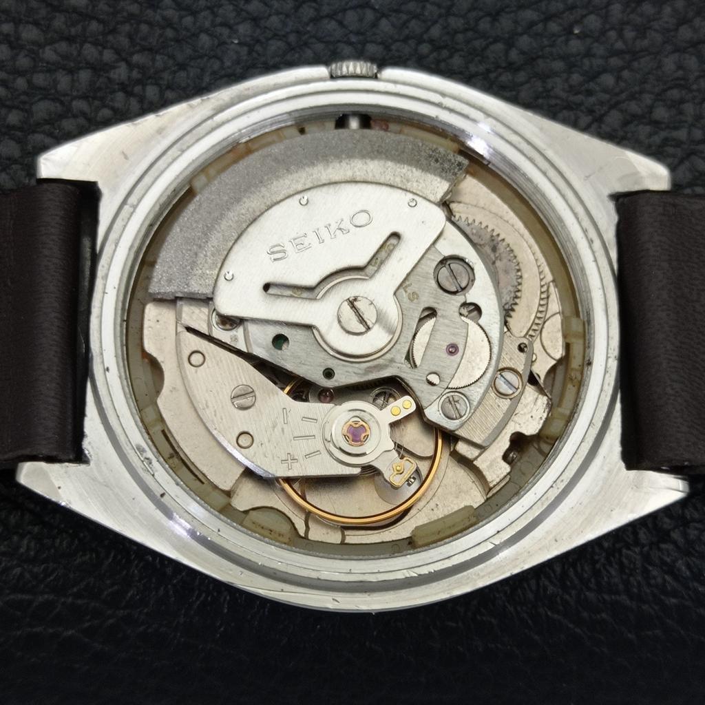SEIKO 5 AUTOMATIC JAPAN 6309A MENS VINTAGE SILVER COLOR DIAL WATCH a701377-5 R206a-a701377