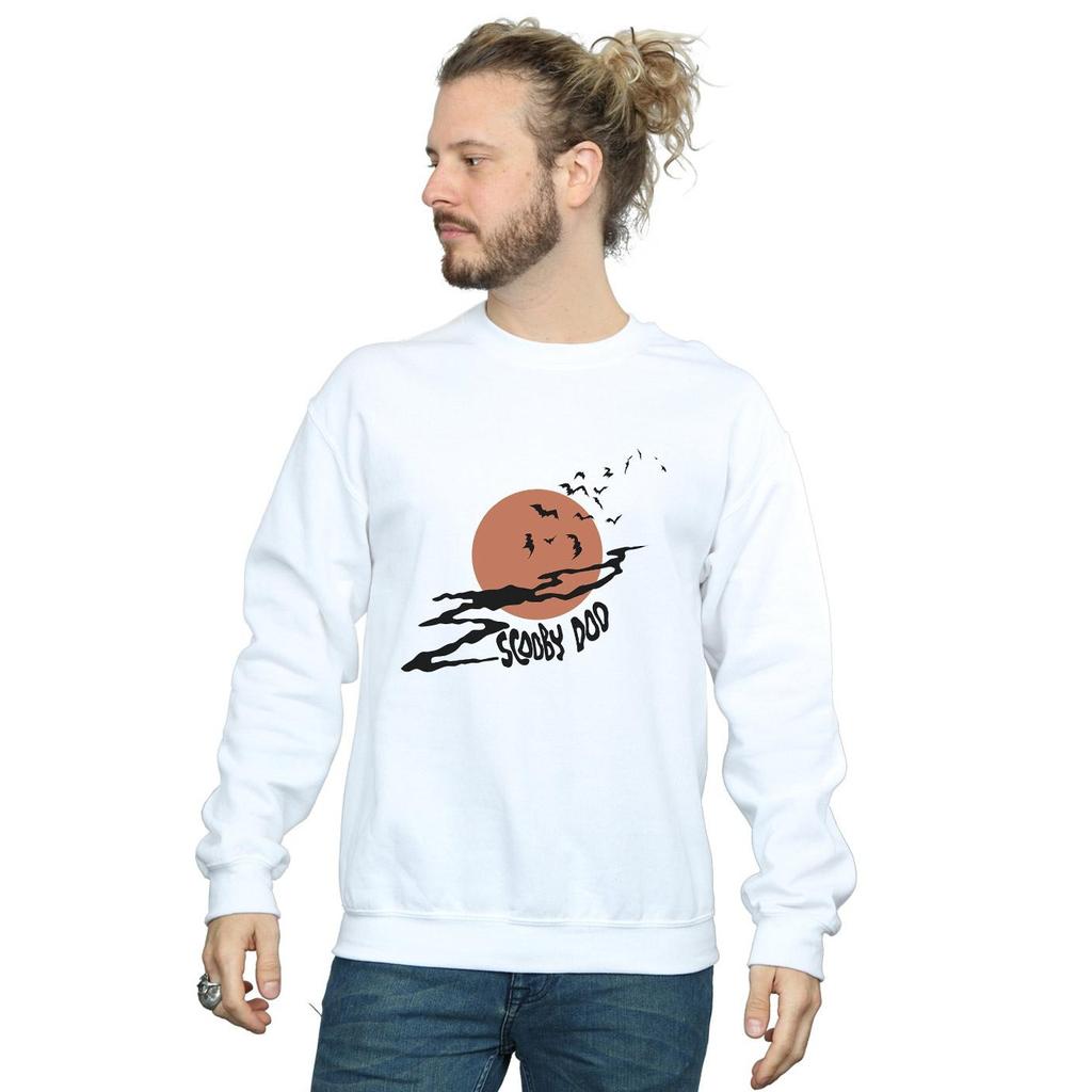 Scooby Doo Mens Spooky Moon Sweatshirt