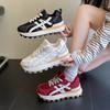 Showing Feet Small Forrest Gump Shoes 22 New Autumn Red German Training Shoes Color Matching Small Waist Casual Sports Shoes