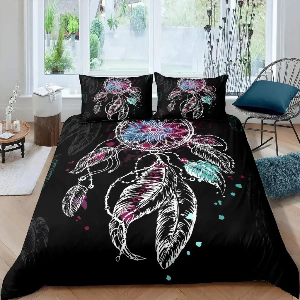 Comforter Dreamcatcher Bedding Set Boho Colorful Dream Catcher Girls Children Women Bedroom Decor Queen Wonderful Gifts