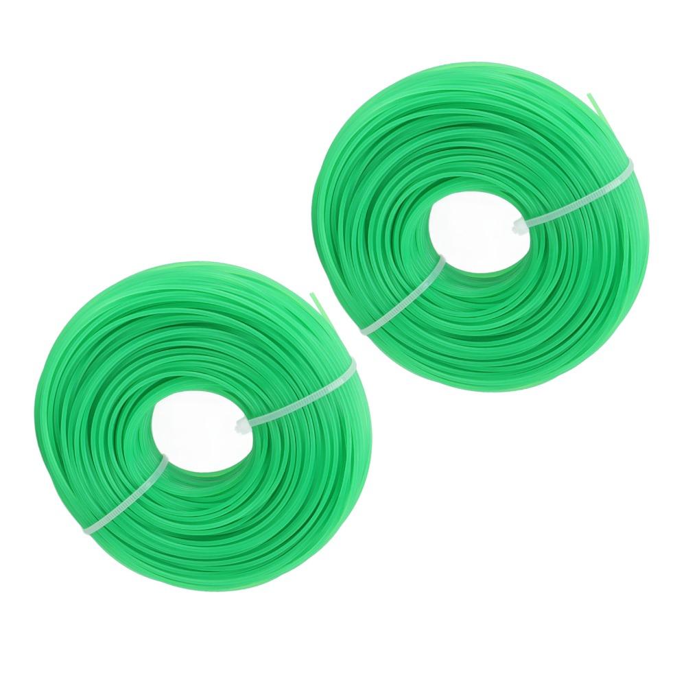 2PCS Nylon Grass Trimmer Line Green Trimmer Replacement Spool Durable Nylon Trimmer Line