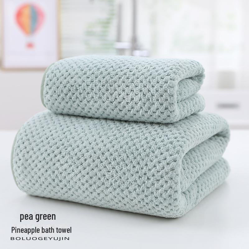 

Women s Pineapple Coral Fleece Bath Towel - Absorbent, Quick-Drying, Pure Cotton for Summer Home or Beach Use 70*140 cm