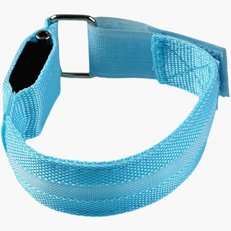Bandă reflectorizantă cu LED: Brățară sport cu încărcare USB pentru alergare nocturnă, ciclism, brățară cu lumină de semnalizare cu design plasă.