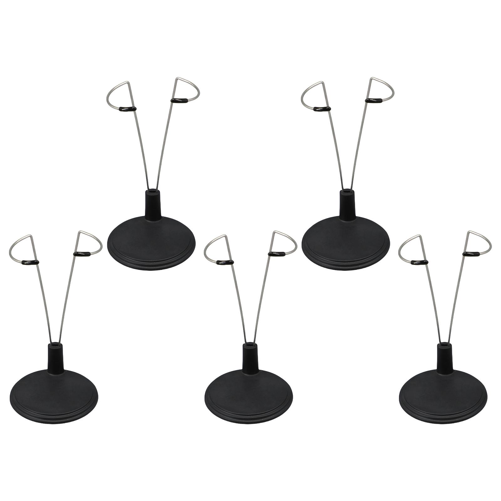 

5 шт. Регулируемые подставки для кукол, креативные держатели для плюшевых кукол, для демонстрации экшн-фигурок и кукол от 6 до 8 дюймов, для организации чёрный