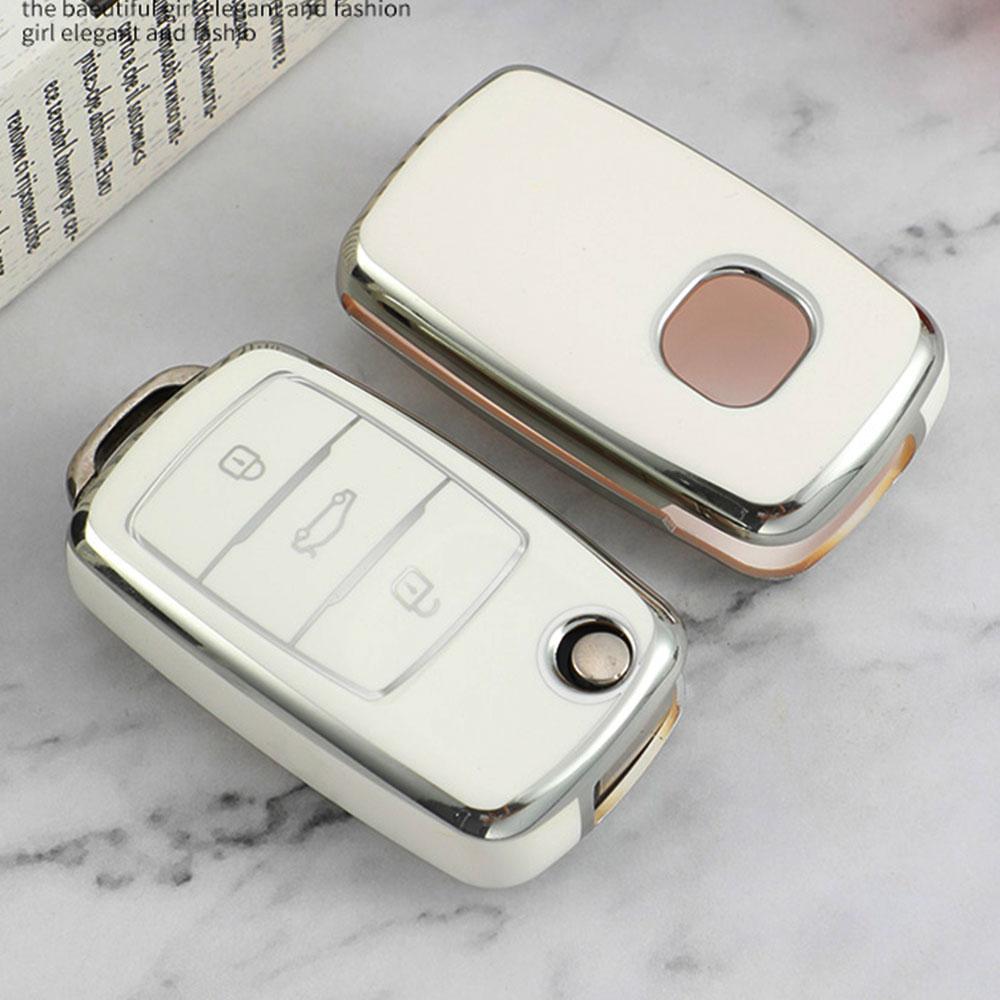 Car Remote Key Case Cover for Volkswagen VW Polo Golf Passat TiguanBeetle Caddy T5 Up Eos Skoda Octavia Seat Leon Altea Fob