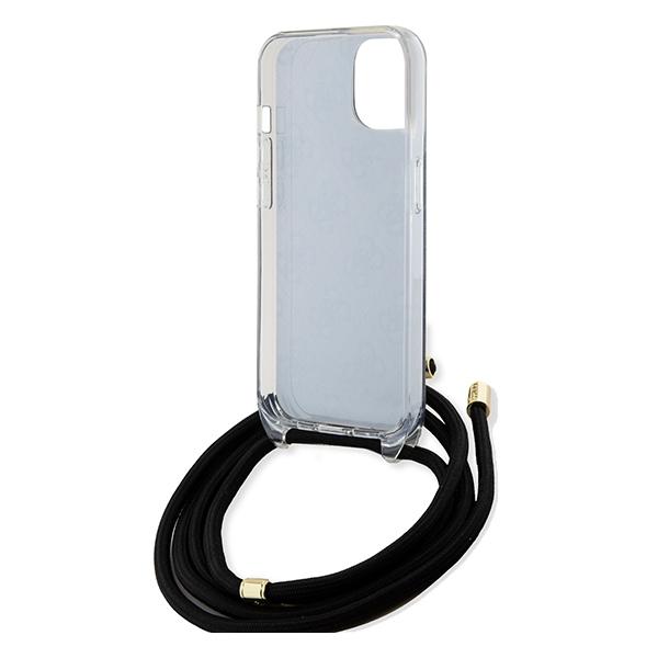 Guess Guhcp15Shc4Sek Iphone 15 / 14 / 13 6.1 Czarny/Black Hardcase Crossbody Cord 4G Print