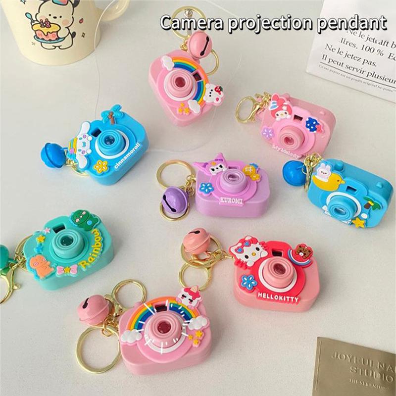 Creative Projection Camera Pendant Keychain Cute Doll Keychain Pendant Fashion Bag Decoration Accessories Children Gifts