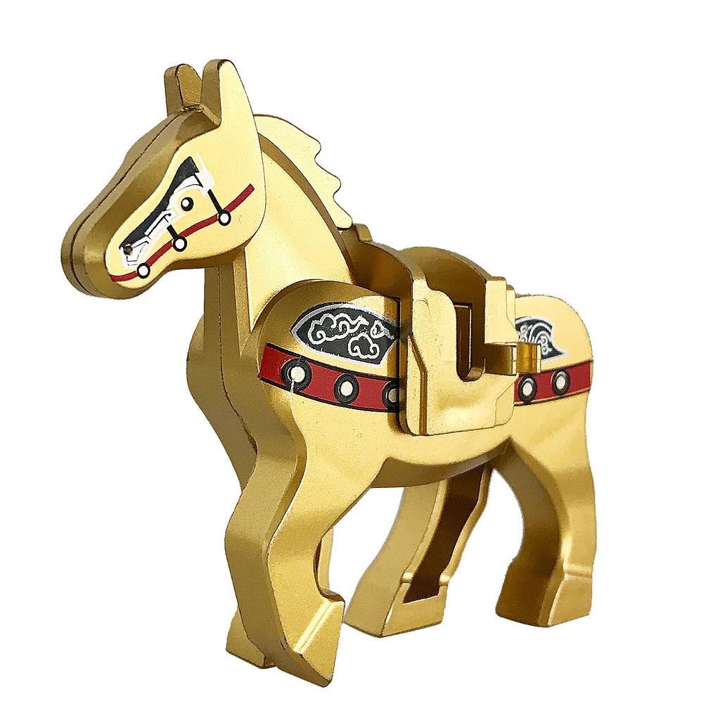 MOC Animals Militry Medieval Horse Warhorse Saddle Learning Playthings ideal for Kids Model Construction Bricks Children Gifts Parts