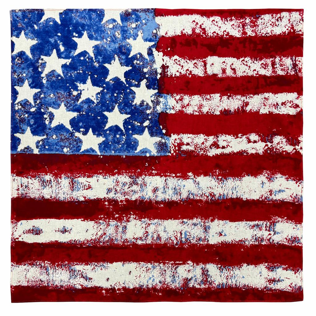 21inch US Flags Printed Bandannas for Street Dance IndependenceDay Headscarf Adult Unisex Bandana Hiphop Head Kerchiefs