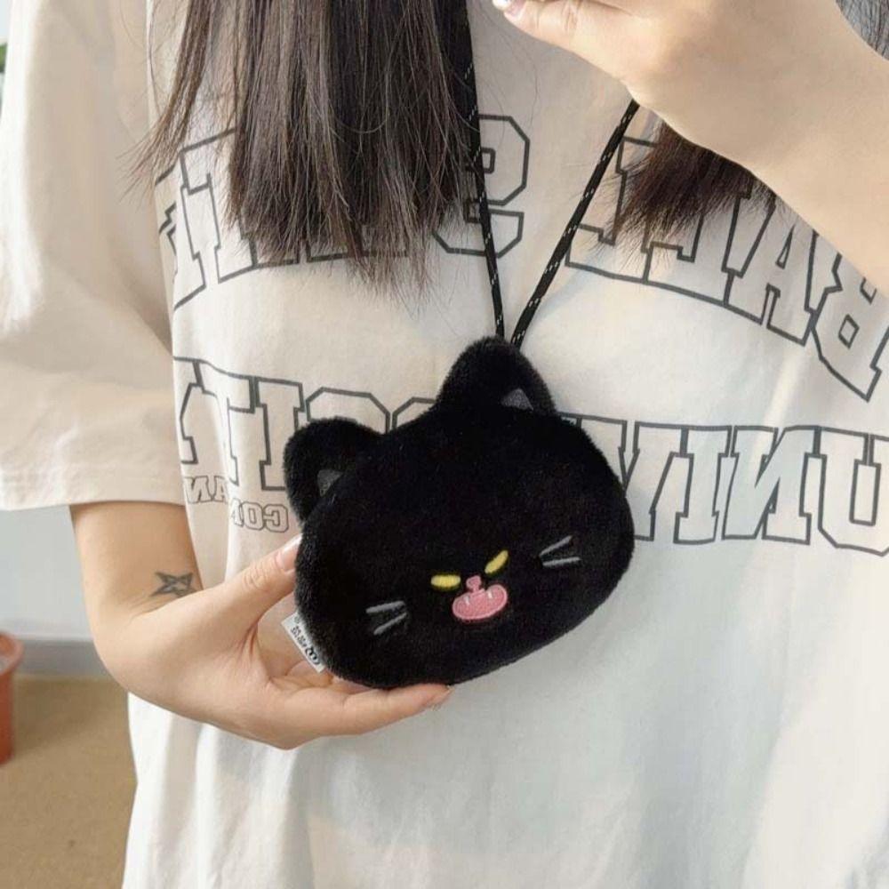 Kitty Tuxedo Cat Plush Purse Bag Meow Ginger Cat Earphone Bag  Bag Pendant