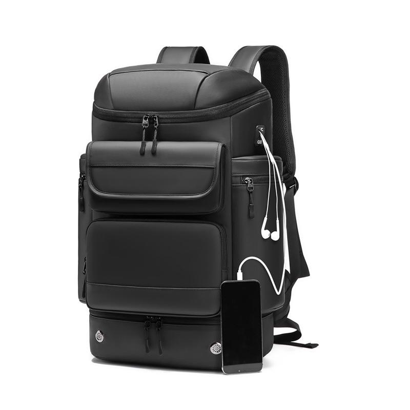 Men’s Large Capacity Sports Travel Backpack: Lightweight, Wet/Dry Separation, Business Trip & School Computer Bag